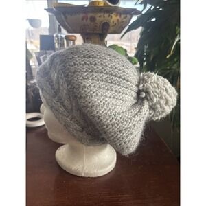 Fratelli Talli Italian Wool, Alpaca &‎ Acrylic Gray Knit Winter Hat